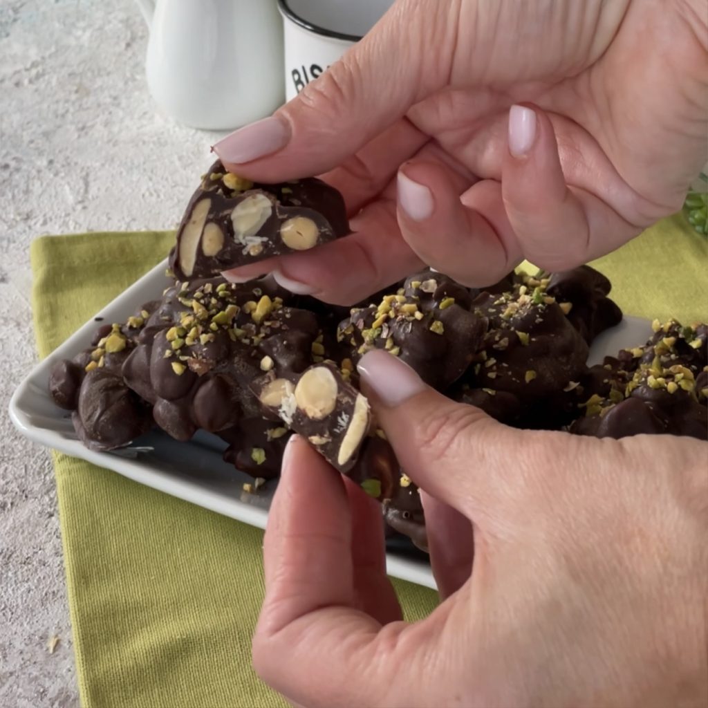 Trockenfrüchte mit Schokolade