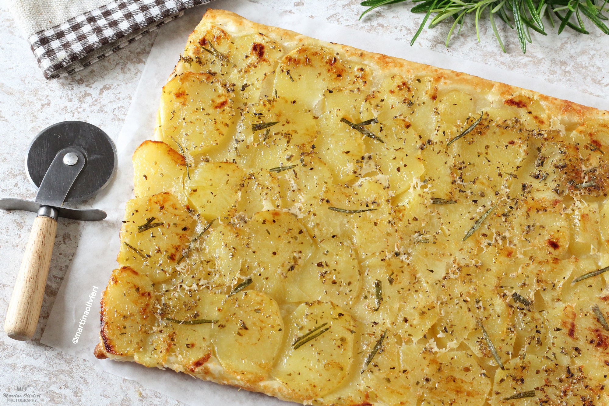 Umgedrehter Kartoffelkuchen