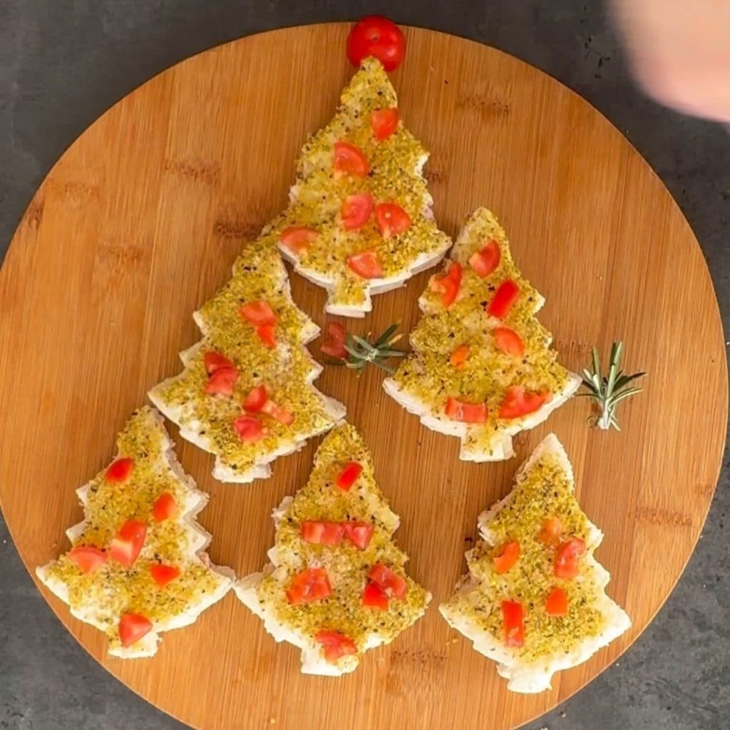 Weihnachts-Sandwiches mit Schinken