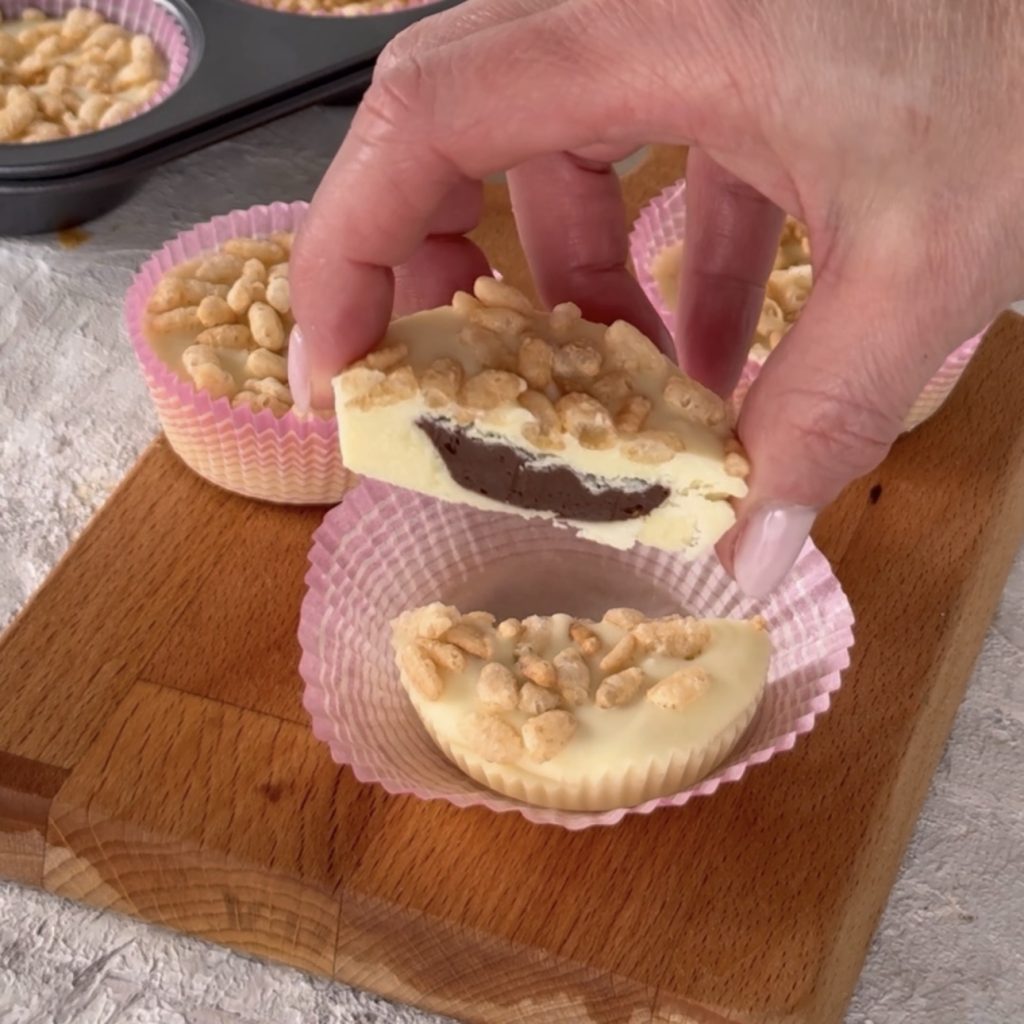 Weiße Schokoladenpralinen mit Nutella