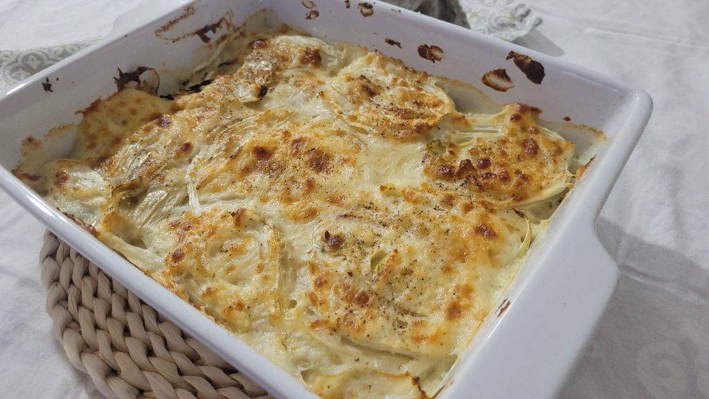 Fenchel mit Béchamel in der Heißluftfritteuse