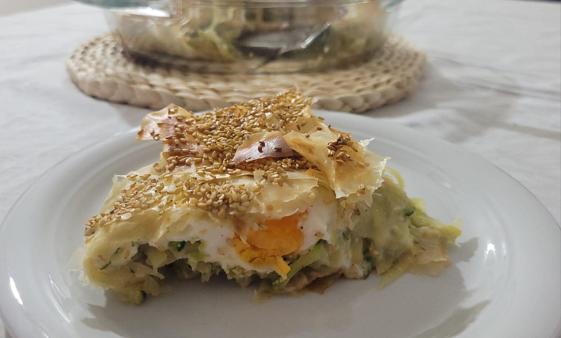 Herzhafte Torte mit Filoteig in der Heißluftfritteuse