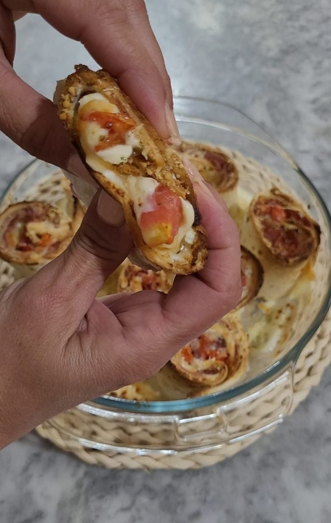 Piadina-Röllchen in der Heißluftfritteuse