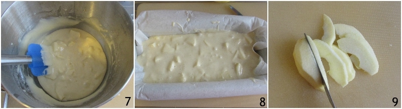 Apfelkuchen mit Zimt, weich und auch ohne Gluten, einfaches Rezept von il chicco di mais 3 Äpfel hinzufügen