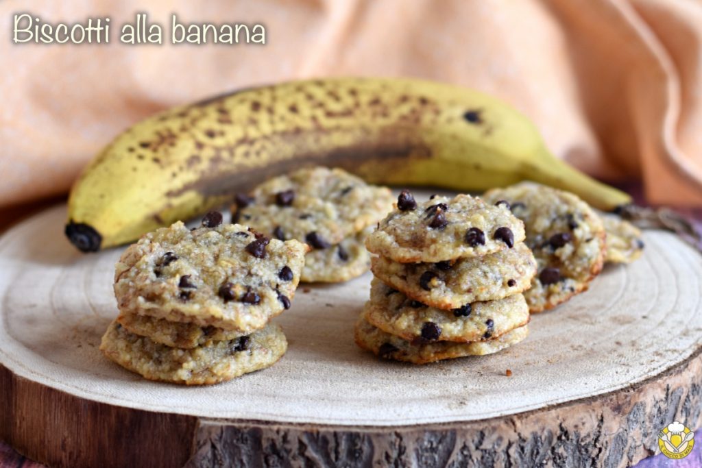 Bananenkekse mit Schokostückchen ohne Eier ohne Mehl Rezept für reife Bananen vegane Kekse il chicco di mais