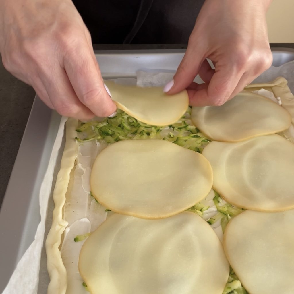 Blätterteig mit Zucchini und Kartoffeln