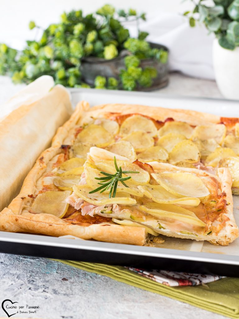 Blätterteig mit Zucchini und Kartoffeln