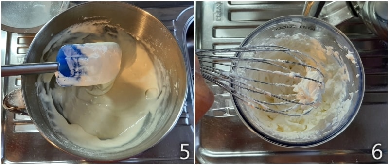 c. die Sahne für die Molly Cake schlagen