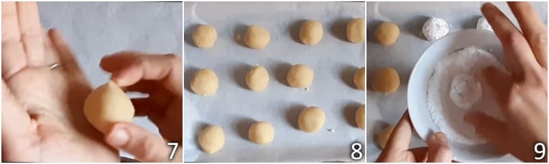 c. Mandelteigbällchen formen