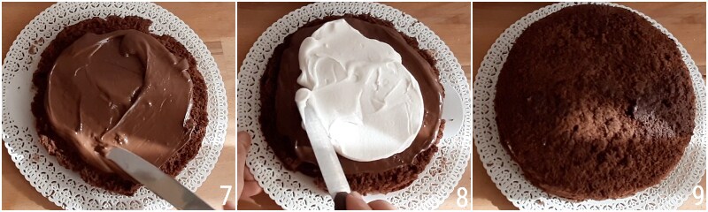 einfacher Katzenformkuchen ohne Form Geburtstagskuchen gefüllt und dekoriert mit Katze il chicco di mais 3 Kuchen füllen