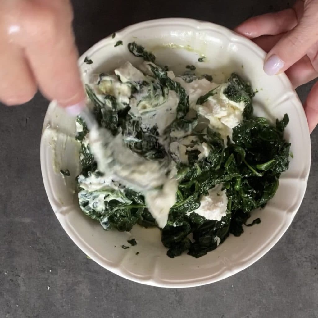 focaccia con ricotta e spinaci