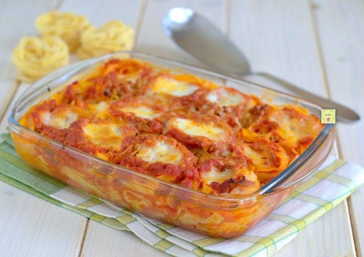 Gebackene Tagliatelle-Nester