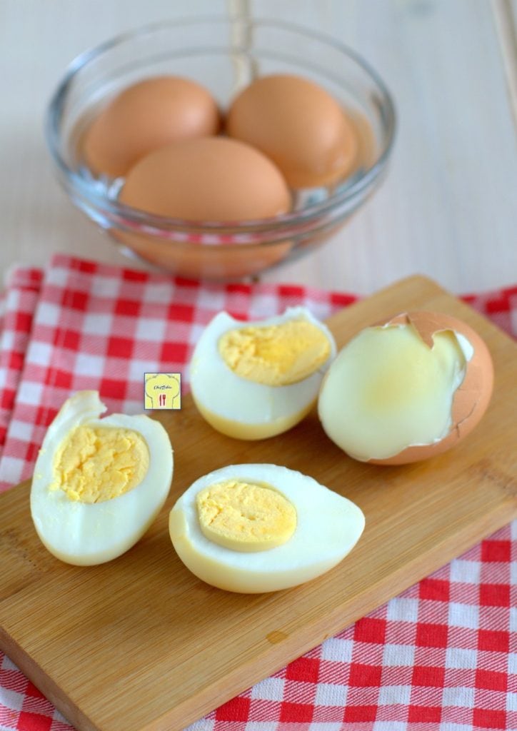 gekochte Eier im Heißluftfritteuse gp