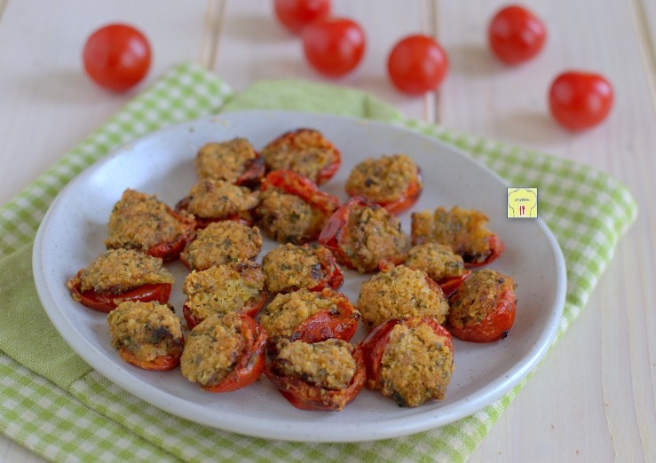 Gratinierte Tomaten in der Heißluftfritteuse