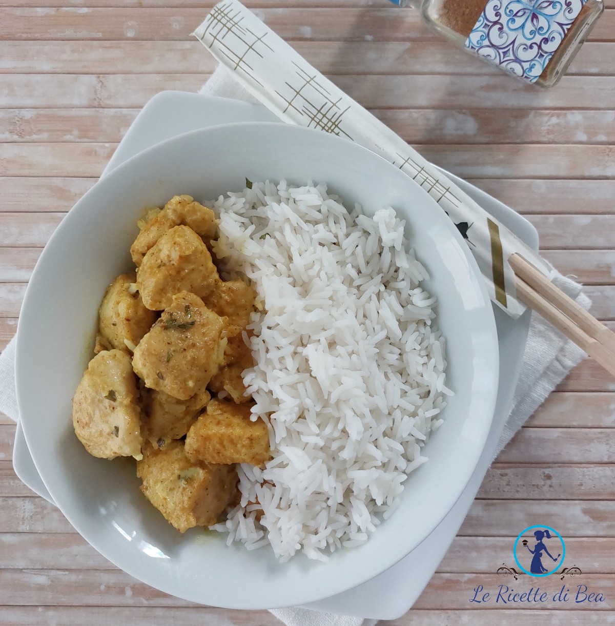 Hähnchen-Curry mit Sahne