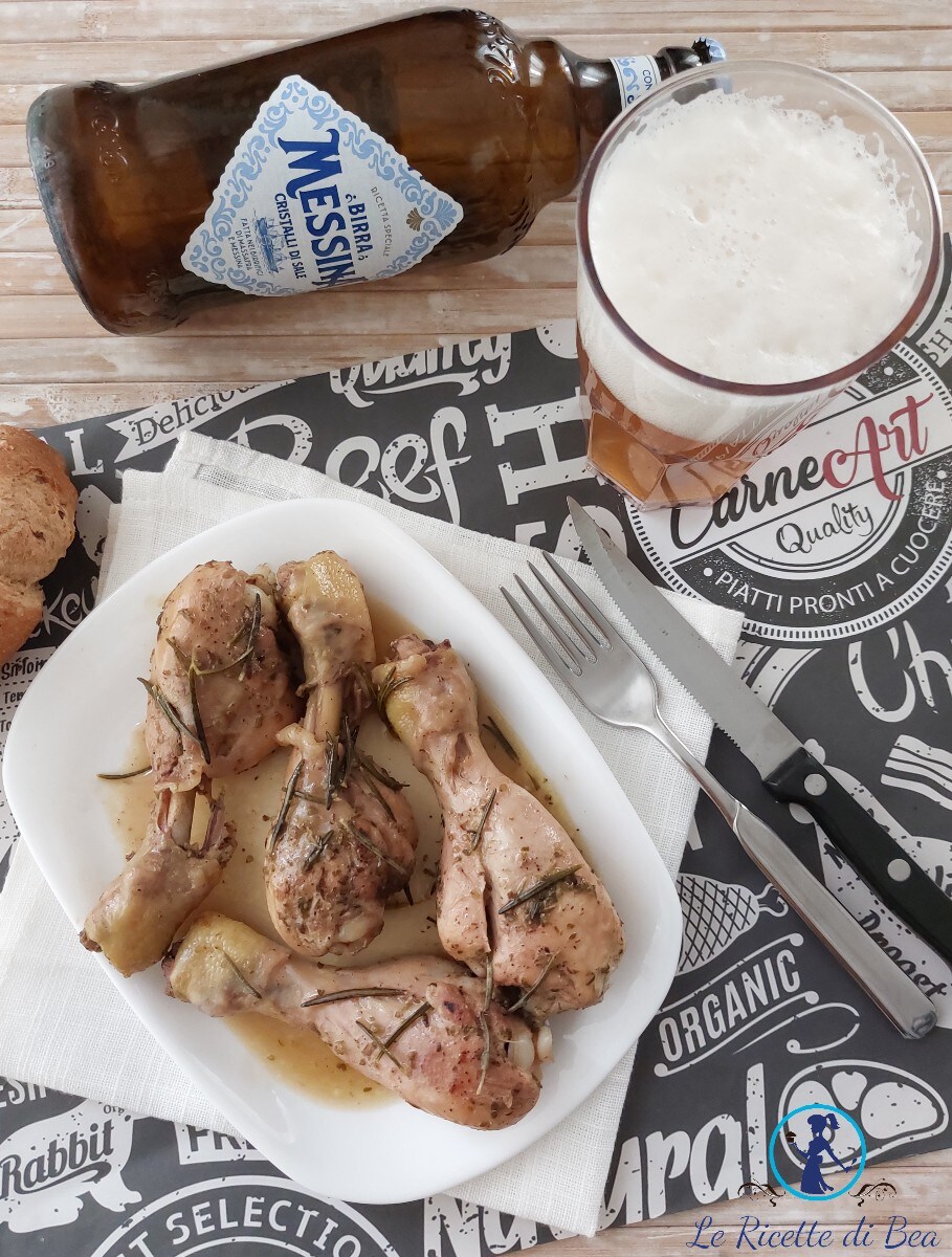 Bierhähnchen in der Pfanne