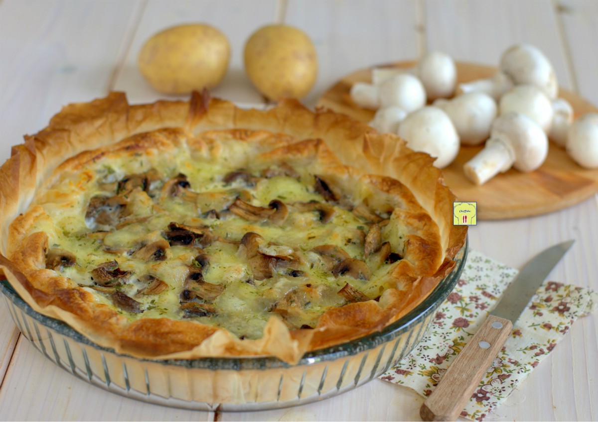 Herzhafte Pilz-Kartoffel-Torte
