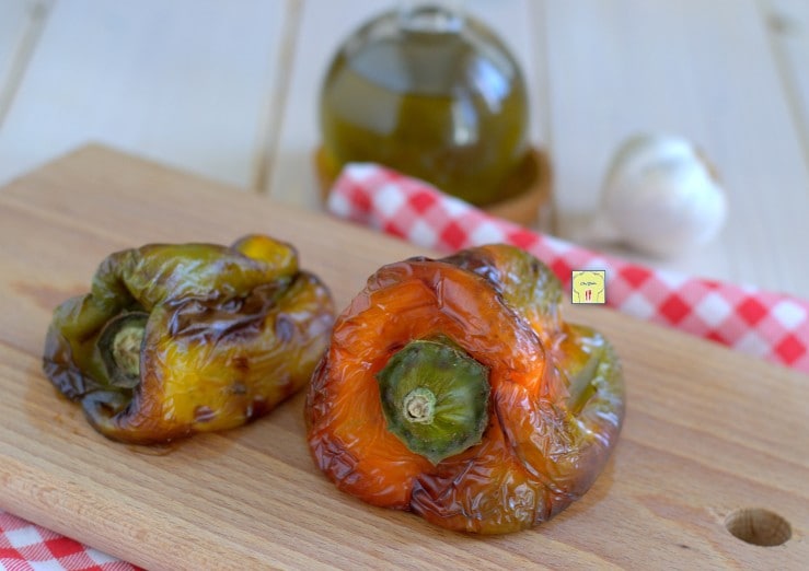 In der Heißluftfritteuse geröstete Paprika