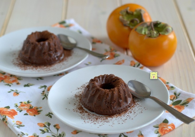 Kaki- und Kakaopudding