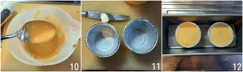 kürbis-flan mit parmesanfondue und knusprigem speck rezept 4 in einzelportion-stampformen geben