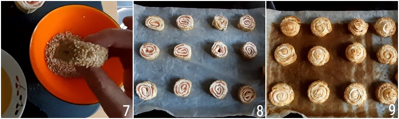 Blätterteigschnecken mit Lachs Rezept schneller günstiger Fisch-Vorspeise für Weihnachten Häppchen Aperitif il chicco di mais 3 im Ofen backen