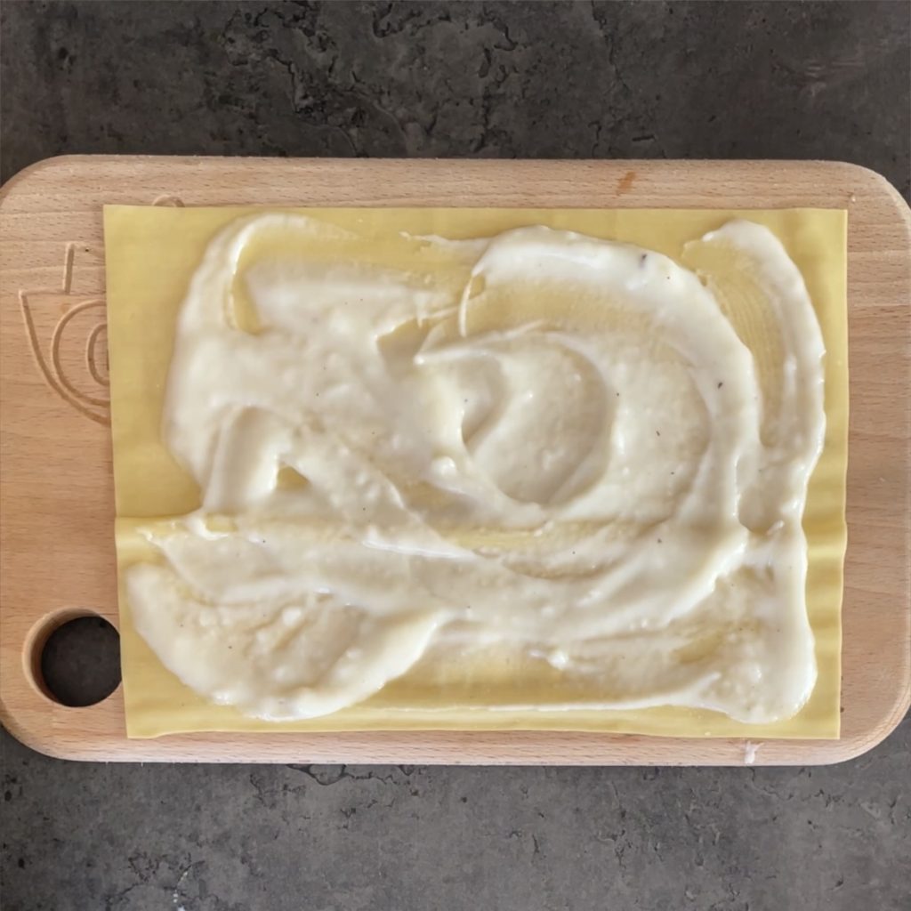 lasagne-rollen mit schinken und pilzen