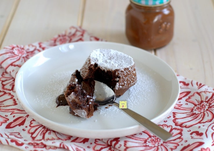 Lava-Kuchen mit Nutella im Airfryer