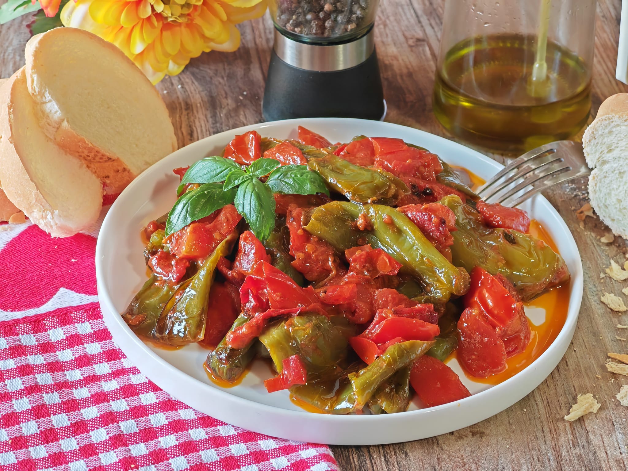 Friggitelli mit Tomaten