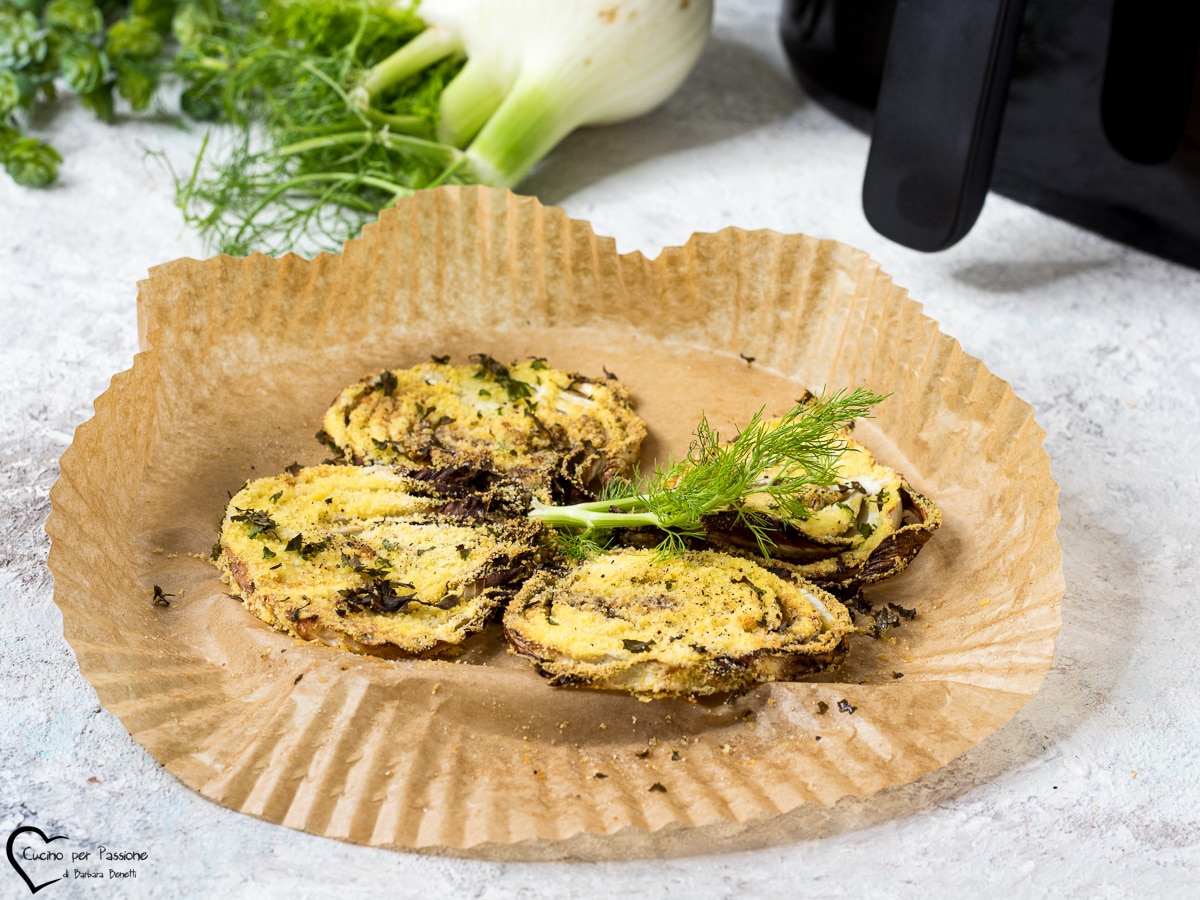 Luftfritteuse überbackener Fenchel
