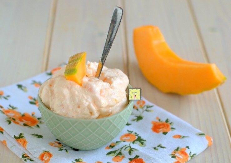 Meloneneis ohne Eismaschine