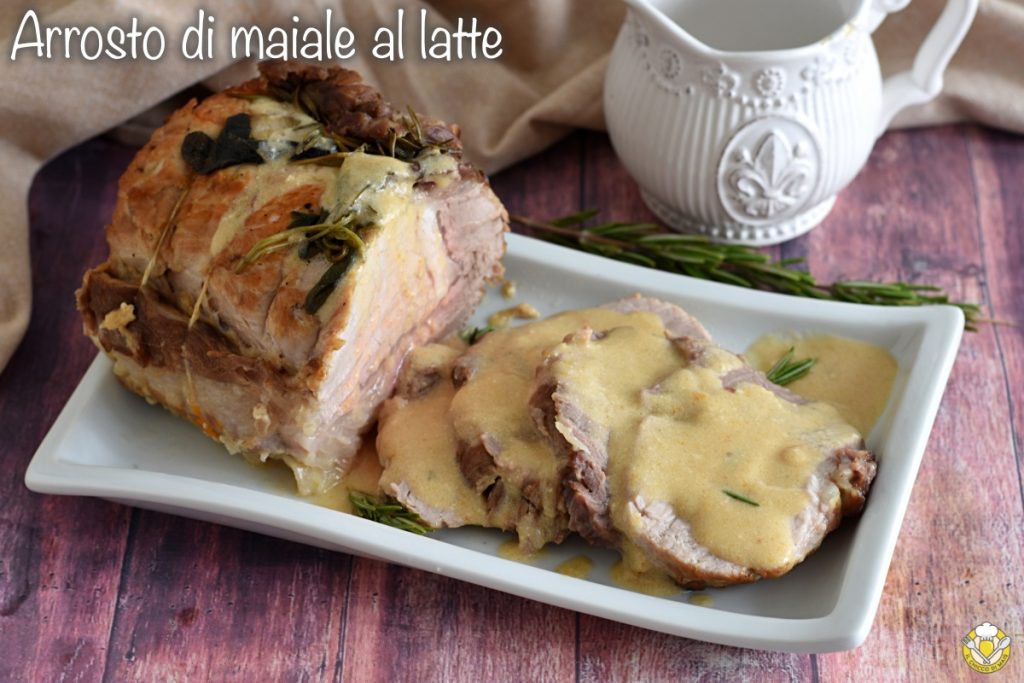 Milchschweinebraten in einem Topf oder Schnellkochtopf, einfaches Rezept mit köstlicher Soße, il chicco di mais