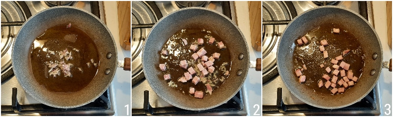 pasta robiola und gekochter Schinken cremig schnell zart beliebt bei Kindern Blitzrezept für Abendessen il chicco di mais 1 Schinken anbraten