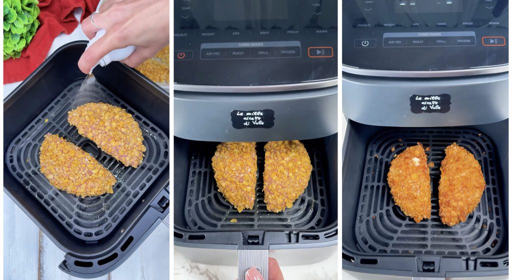 Einfache Cordon Bleu in der Heißluftfritteuse