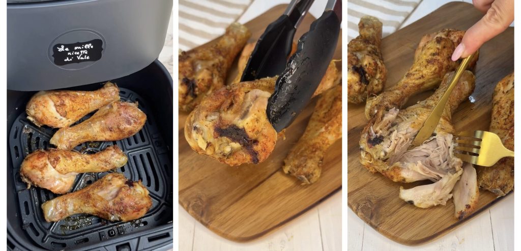 Hähnchenschenkel in der Heißluftfritteuse