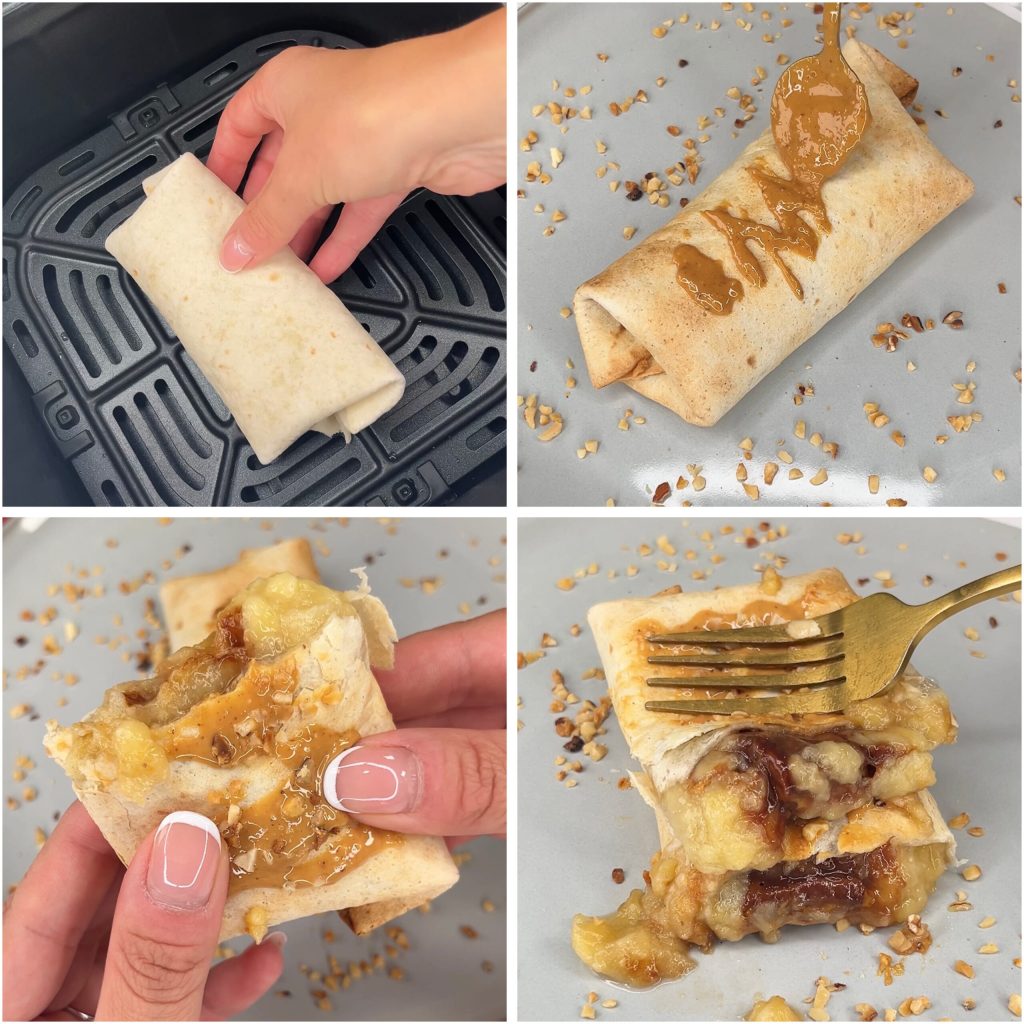 Süße Piadina mit Banane und Schokolade