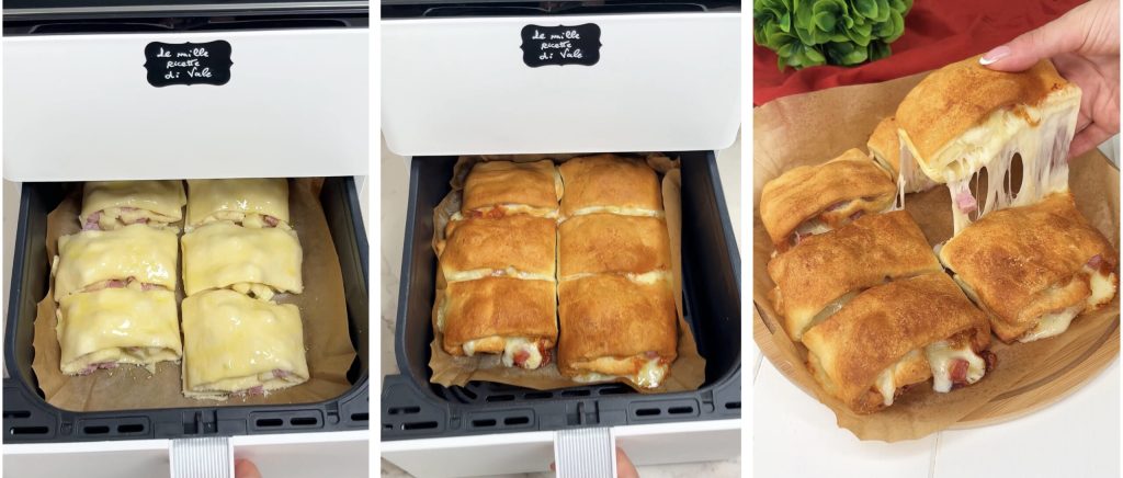 Schnelle Pizza-Brötchen in der Heißluftfritteuse