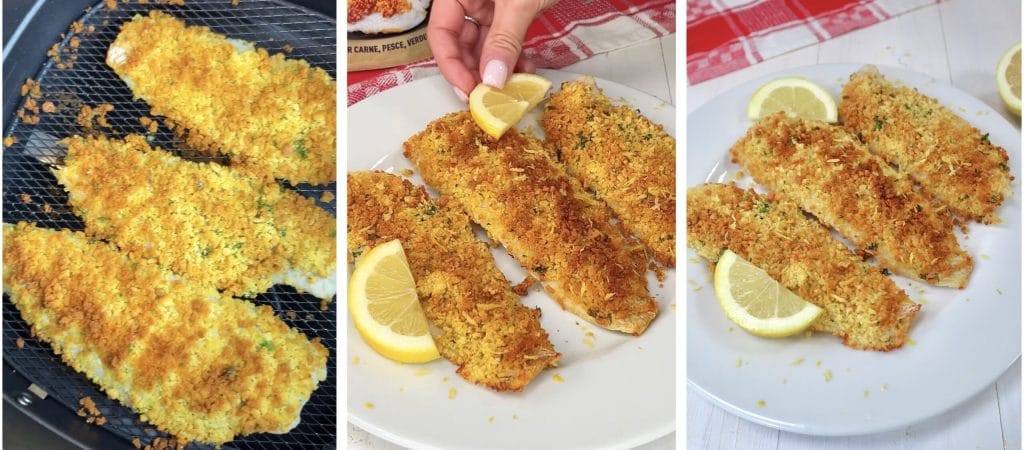 Gratinierte Kabeljaufilets in der Heißluftfritteuse