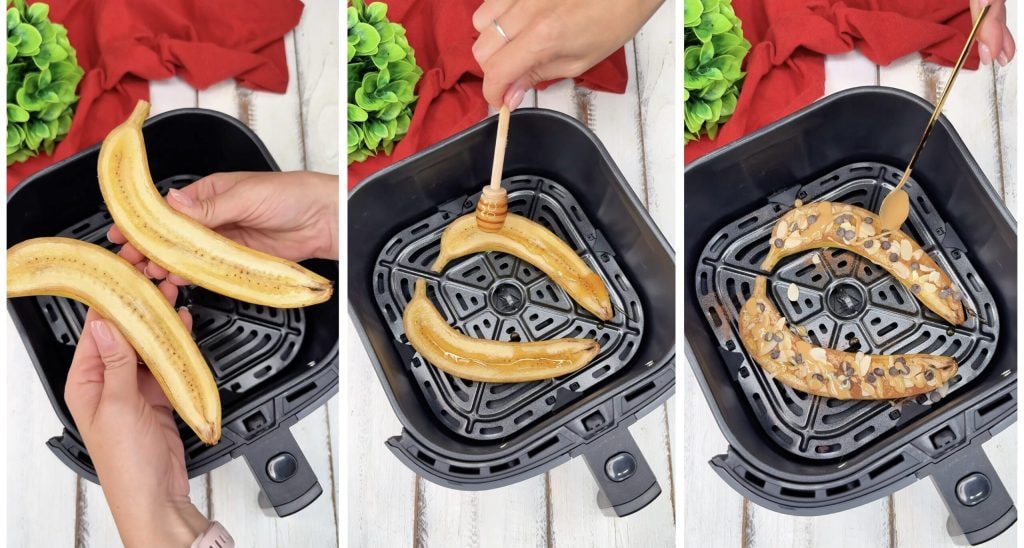 Gebackene Bananen oder in der Heißluftfritteuse