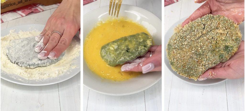 Spinat-Schnitzel in der Heißluftfritteuse