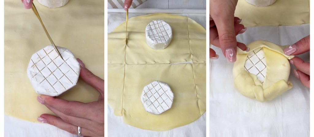 Mini Brie im Blätterteig in der Heißluftfritteuse gebacken