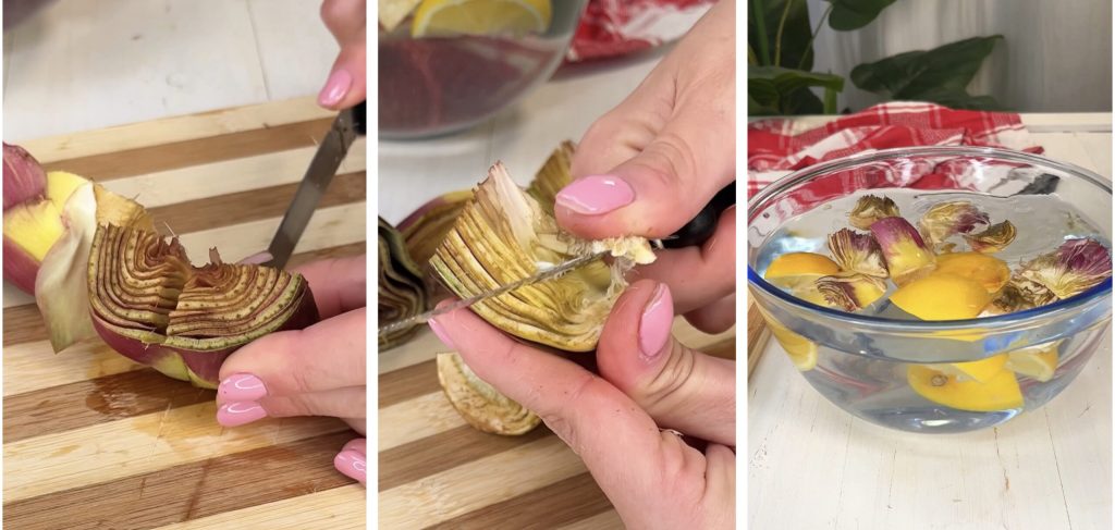 Artischocken und Kartoffeln in Heißluftfritteuse