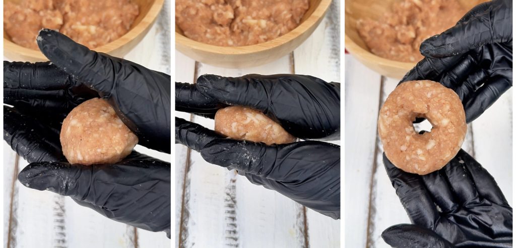 Hähnchen-Donuts in der Heißluftfritteuse