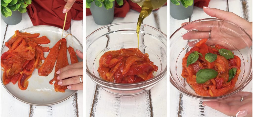 Geröstete Paprika in der Heißluftfritteuse