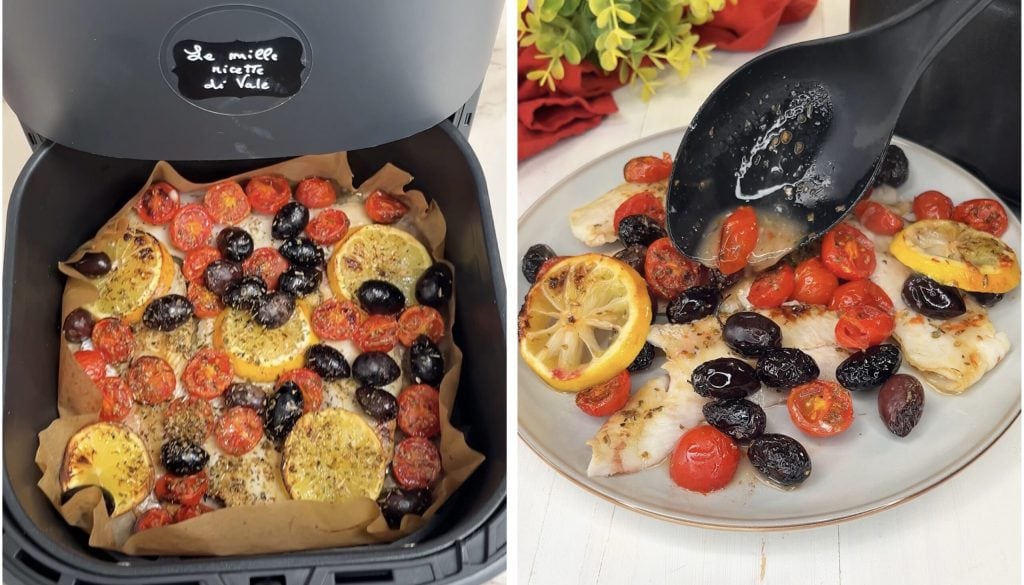 Kabeljau auf mediterrane Art in der Heißluftfritteuse