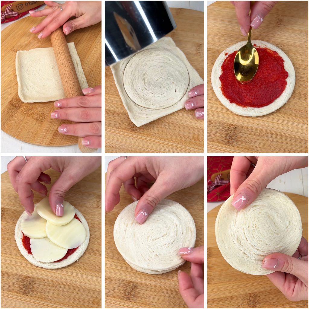 Brotscheiben alla Pizzaiola in der Heißluftfritteuse