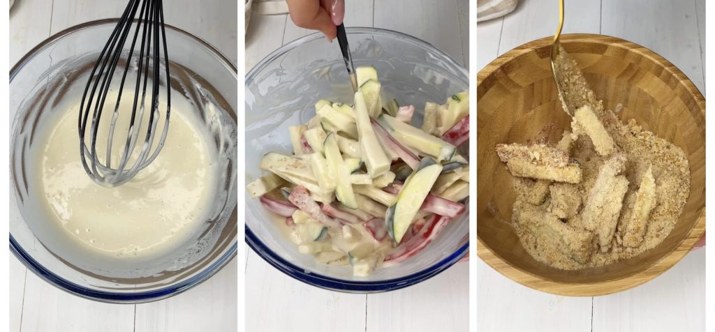 Knusprige Gemüsestäbchen in der Heißluftfritteuse