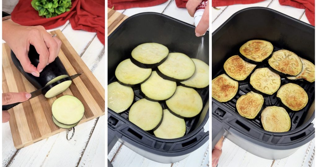 Mini Auberginen-Parmigiana in der Heißluftfritteuse