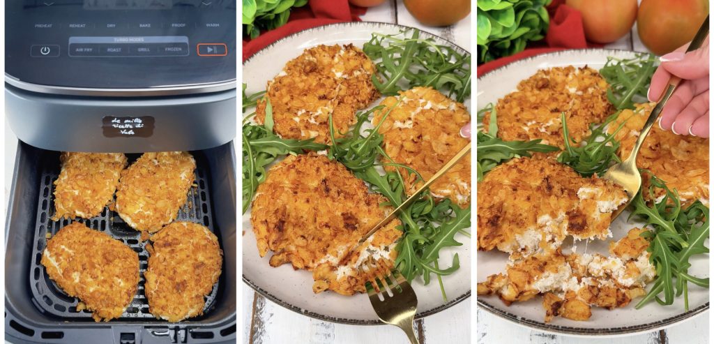 Ricottaschnitzel - in der Heißluftfritteuse