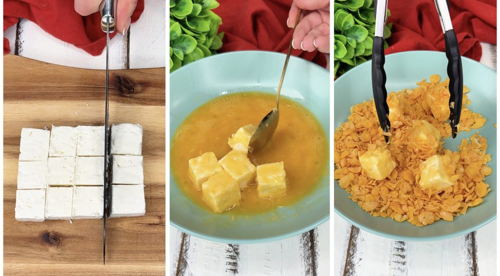 Knusprige Feta-Häppchen - in der Heißluftfritteuse oder im Ofen