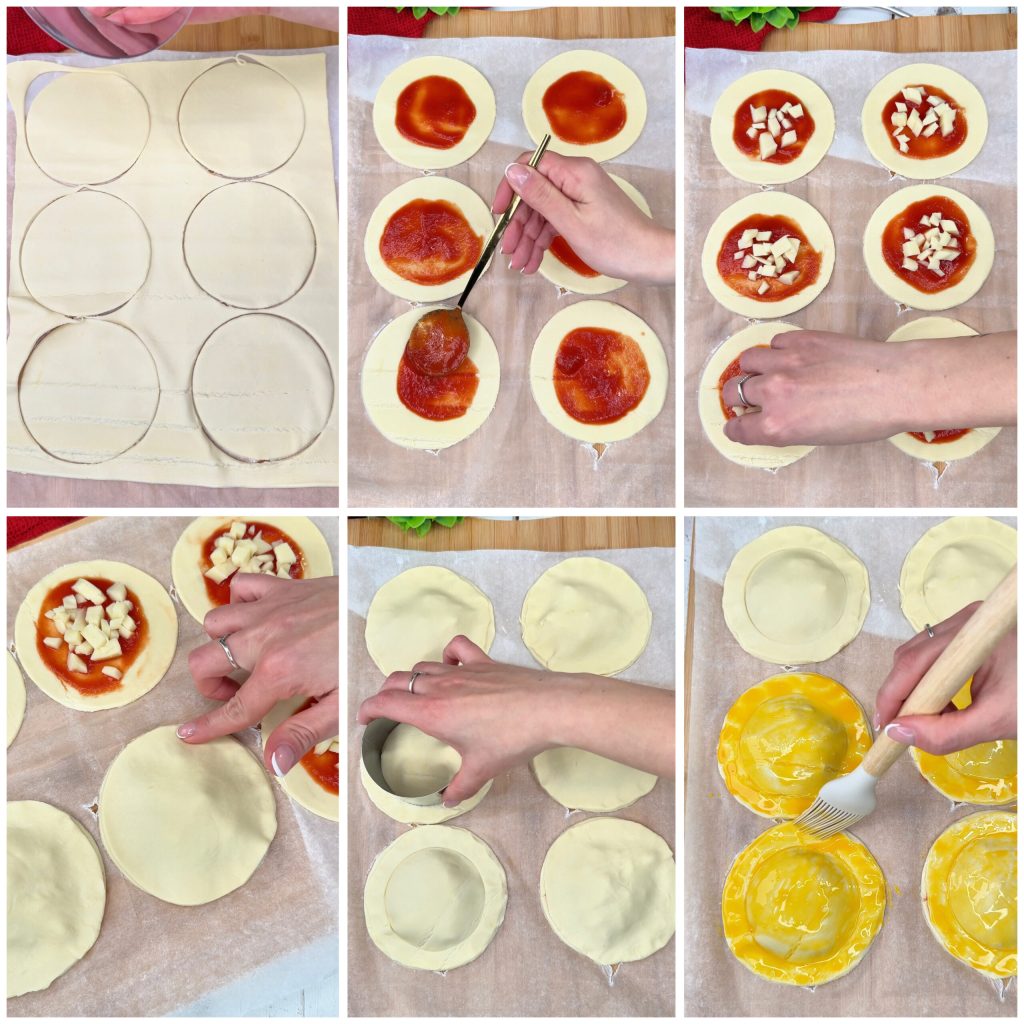 Cagliarische Blätterteig-Pizzettas